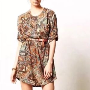 Holding Horses Shirtdress Dress Size 4 Brown